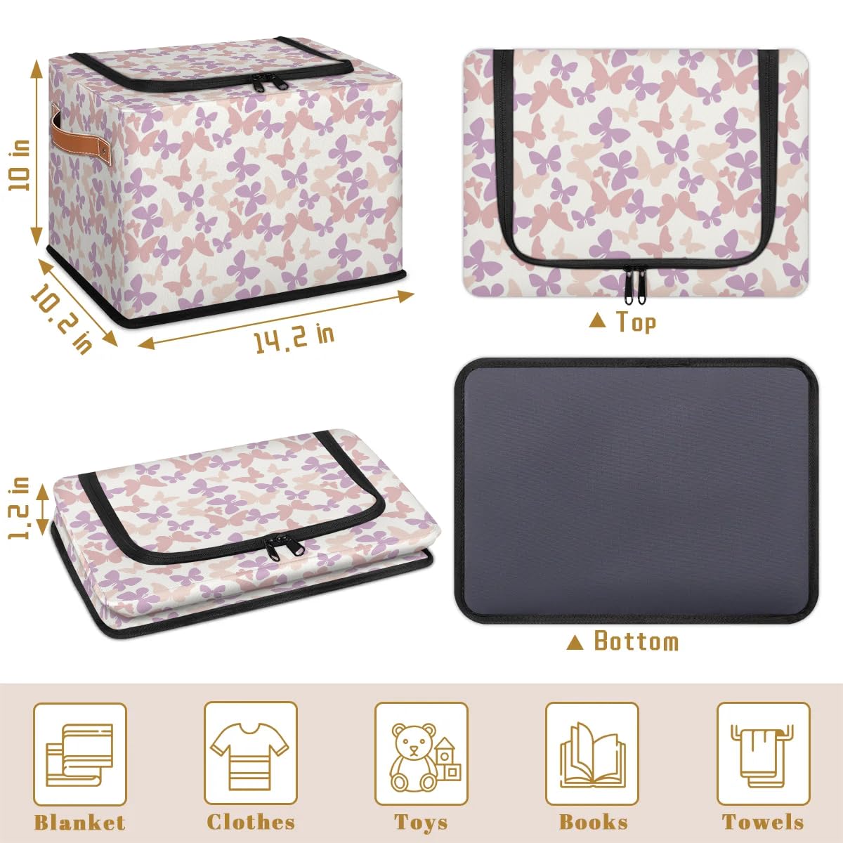 YoCosy toy box stackable and foldable design saves space