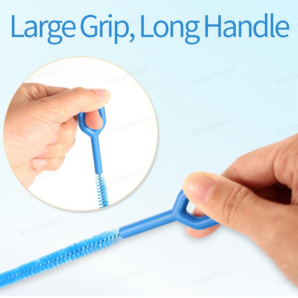 Yodamiack soft nylon bristles protect straws while removing grime