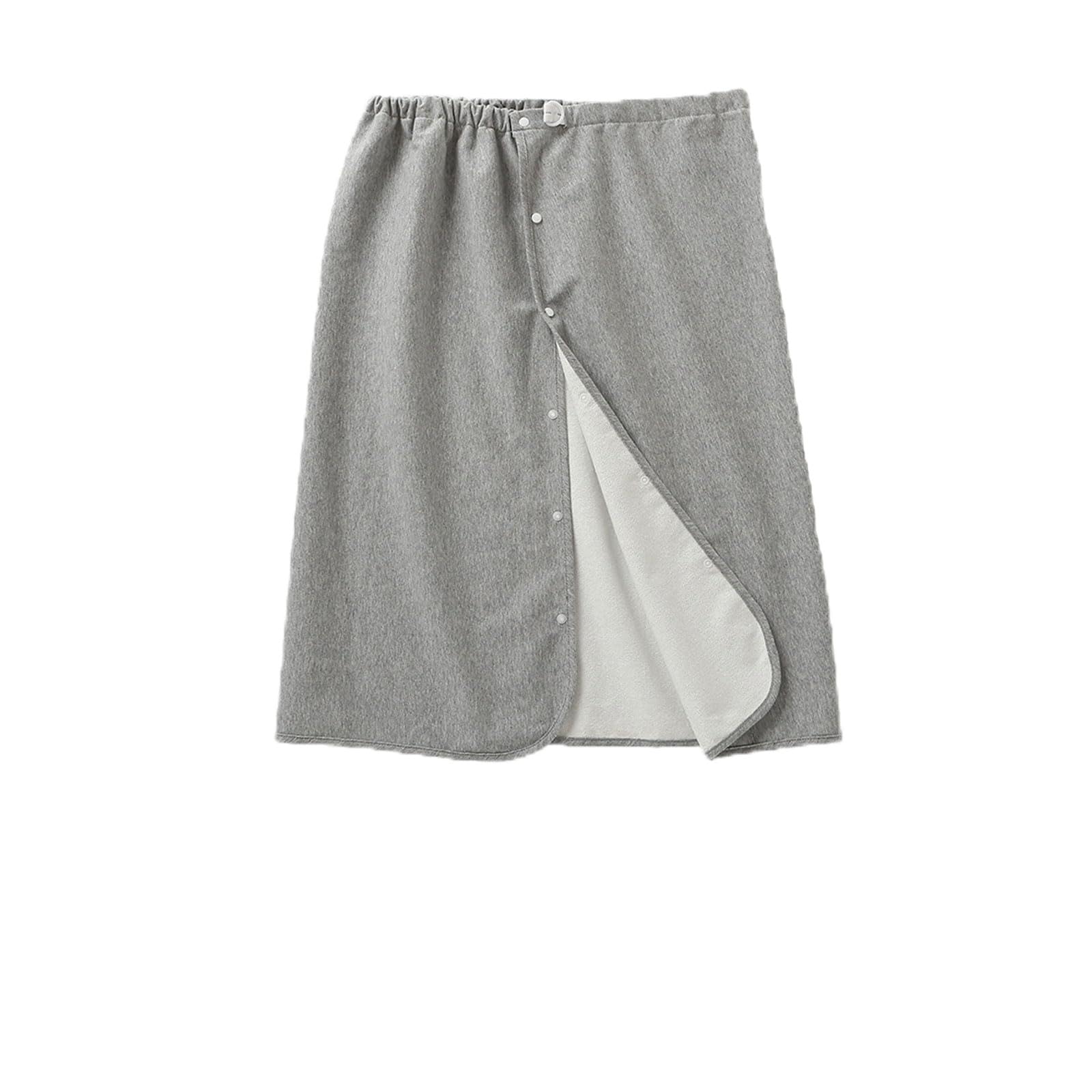 Yodilala diaper skirt grey XL, front view, soft cotton for quiet nights
