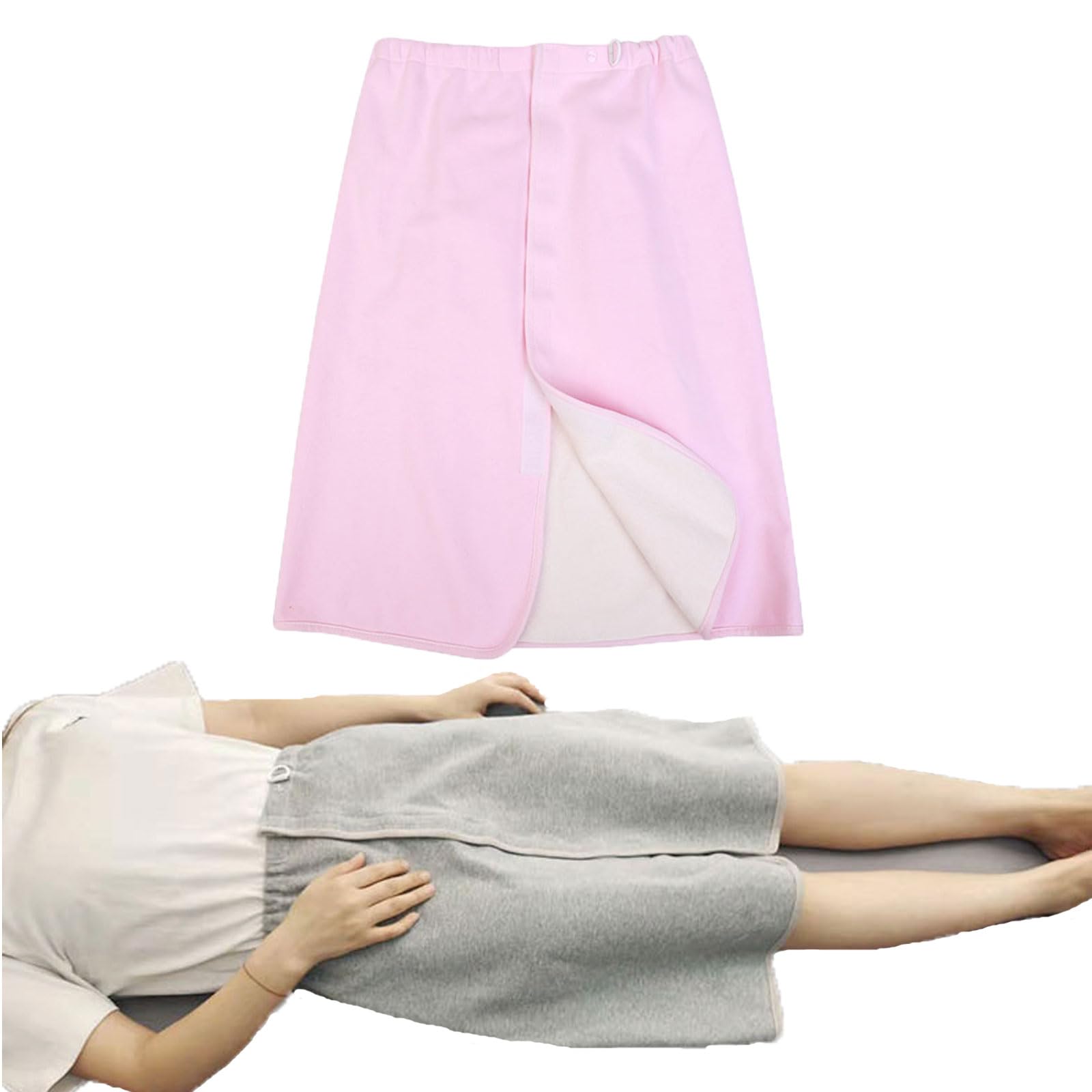 Yodilala diaper skirt pink XL, front view showing calm, comfortable night protection