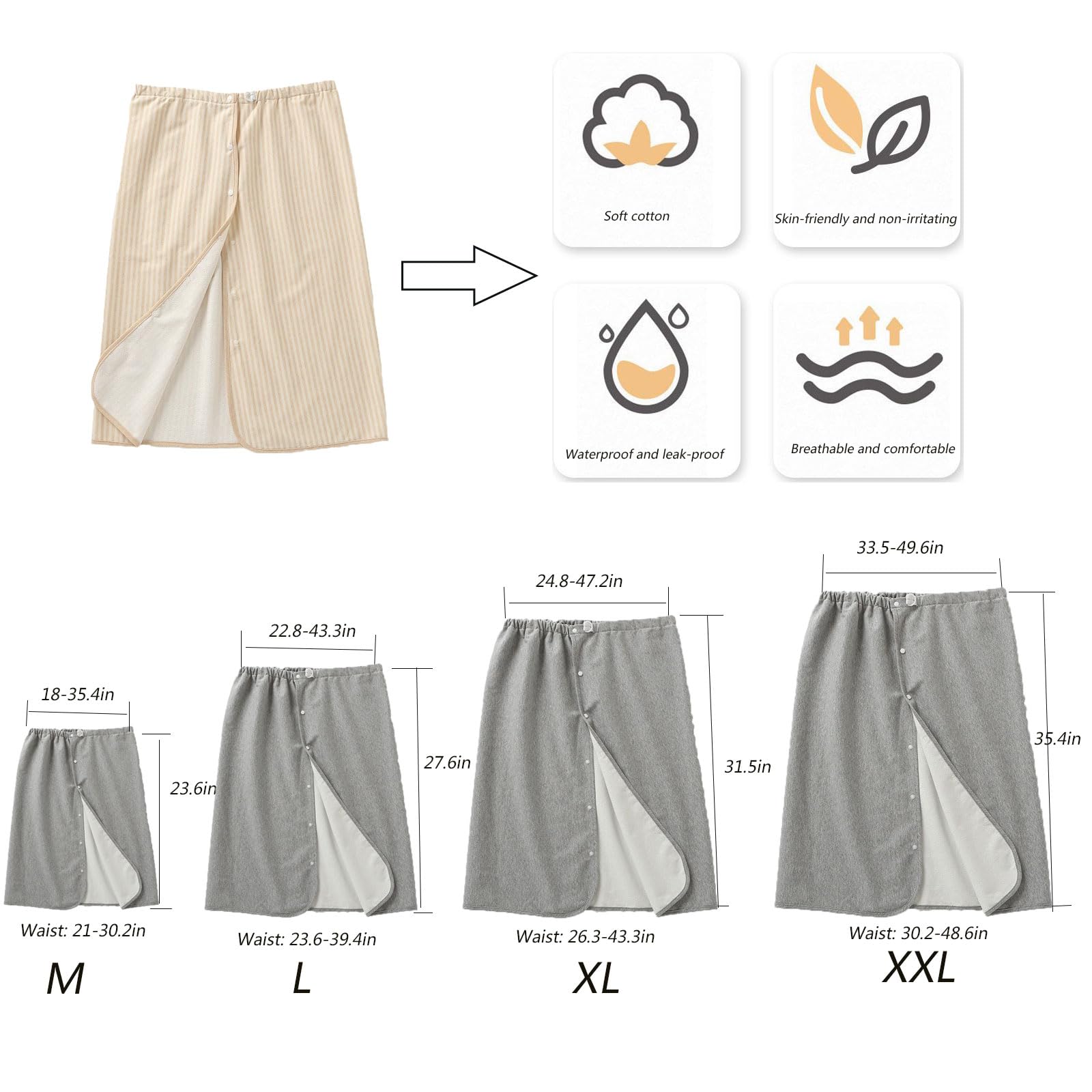 Yodilala diaper skirt three-layer waterproof design protects bedding overnight
