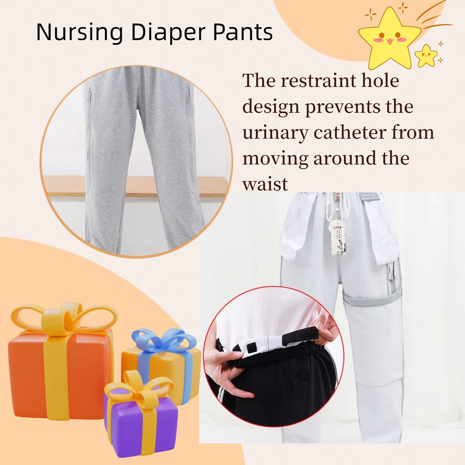 Yodilala Stoma Pants constraint hole keeps catheter stable and comfortable