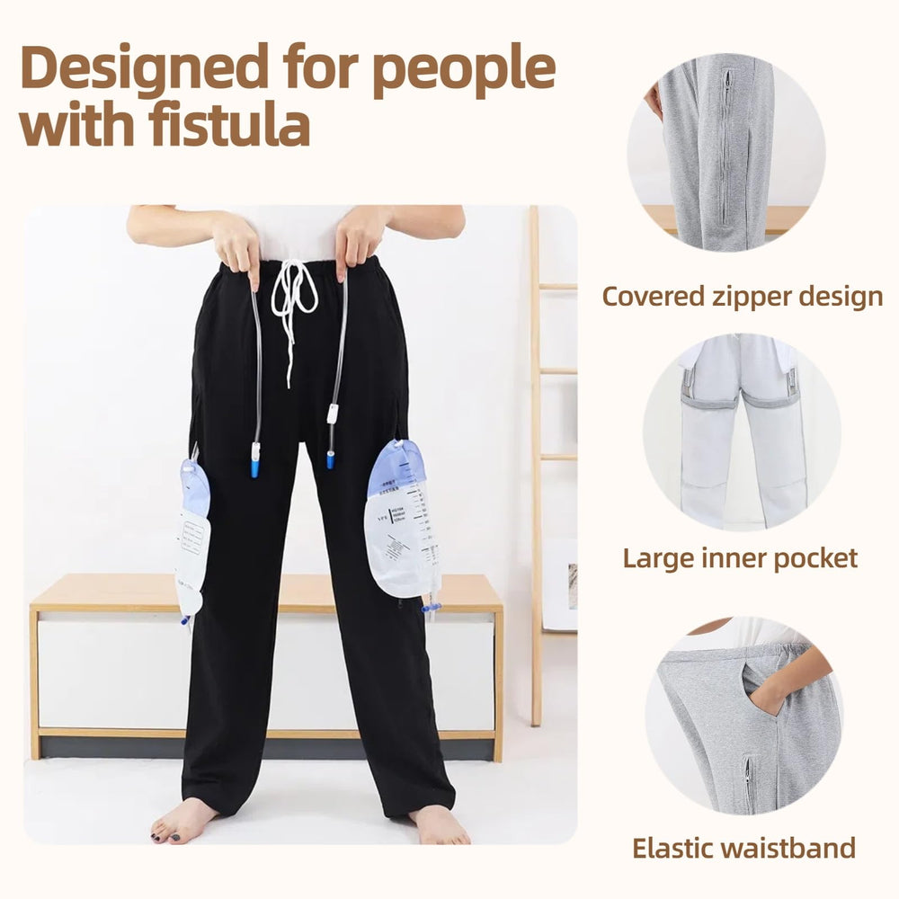 Yodilala Stoma Pants pocket-opening for easy urine bag discharge