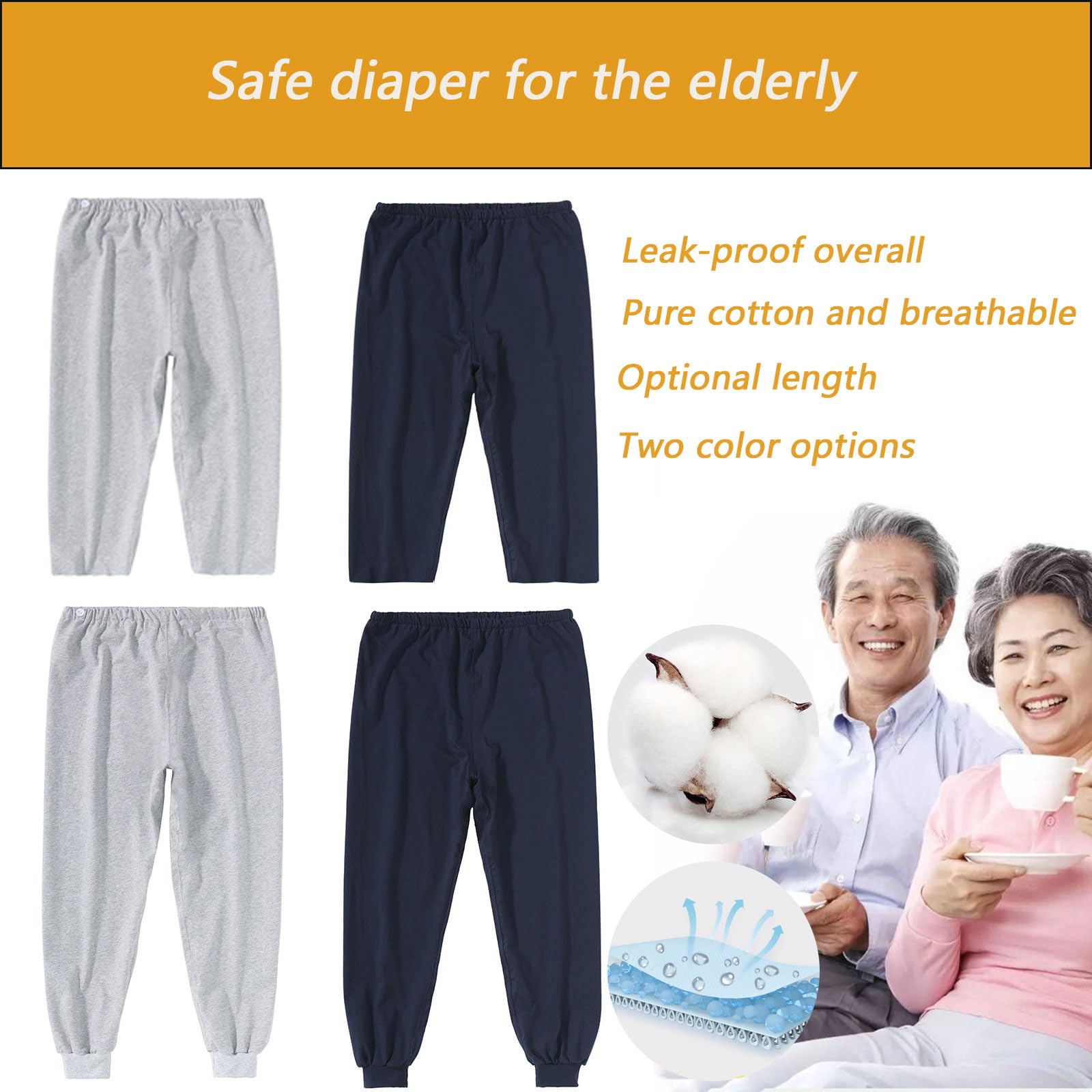 Yodilala pants care image shows machine wash and air dry for simple maintenance
