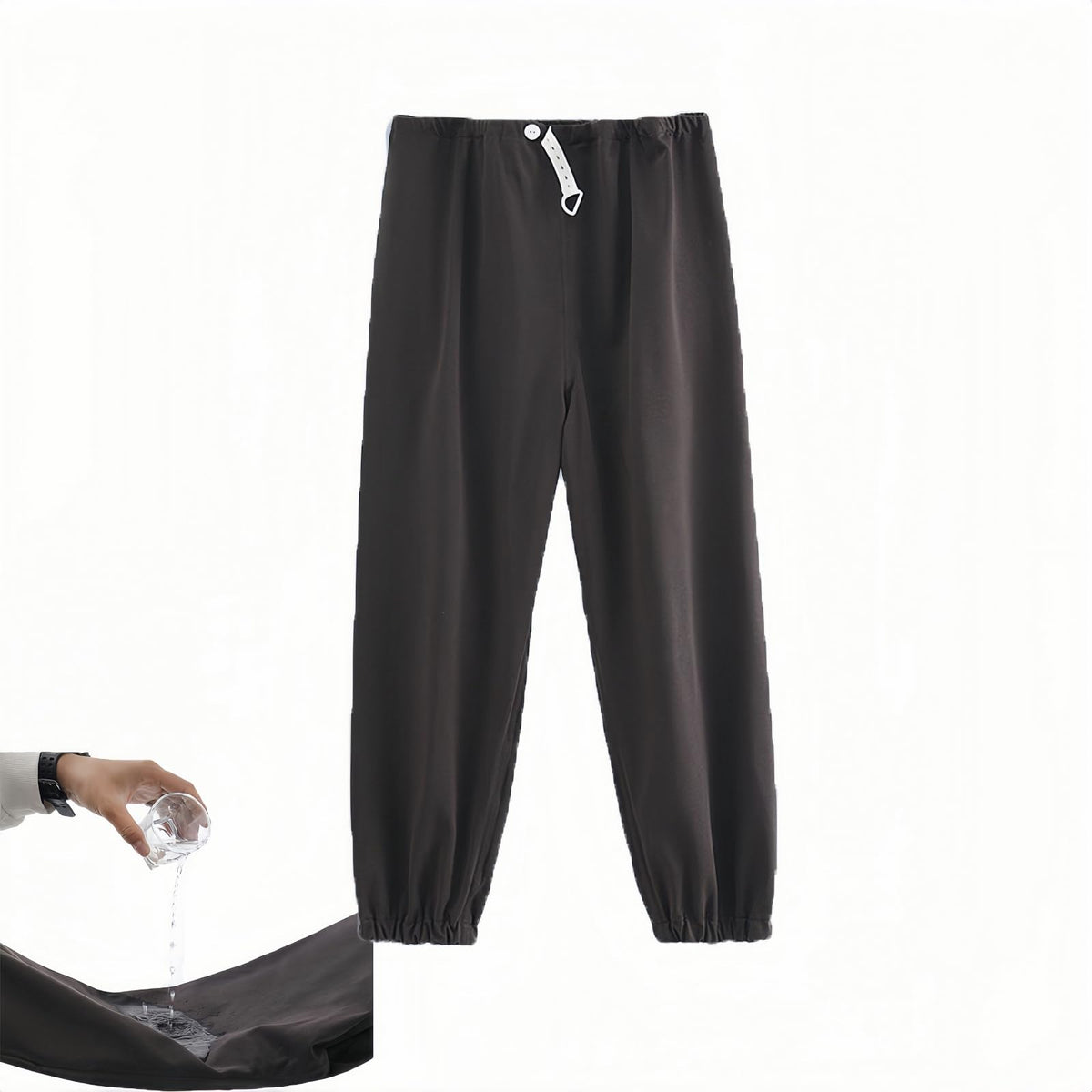 Yodilala gray XL pants, front view, discreet daily wear with leak protection