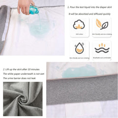 Yodilala diaper skirt three-layer design provides comfort and reliable absorption overnight.