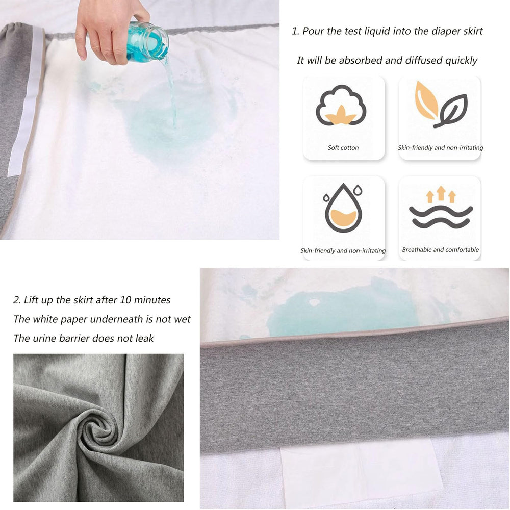 Three-layer design supports leak protection with breathable cotton exterior.