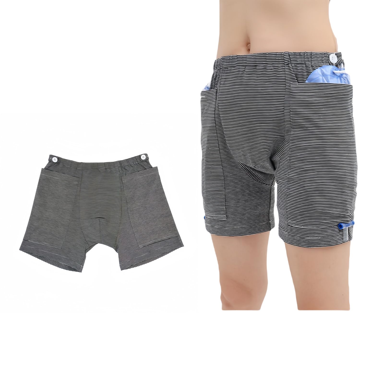 Yodilala urinary bag pants front view for comfortable wear and discreet management