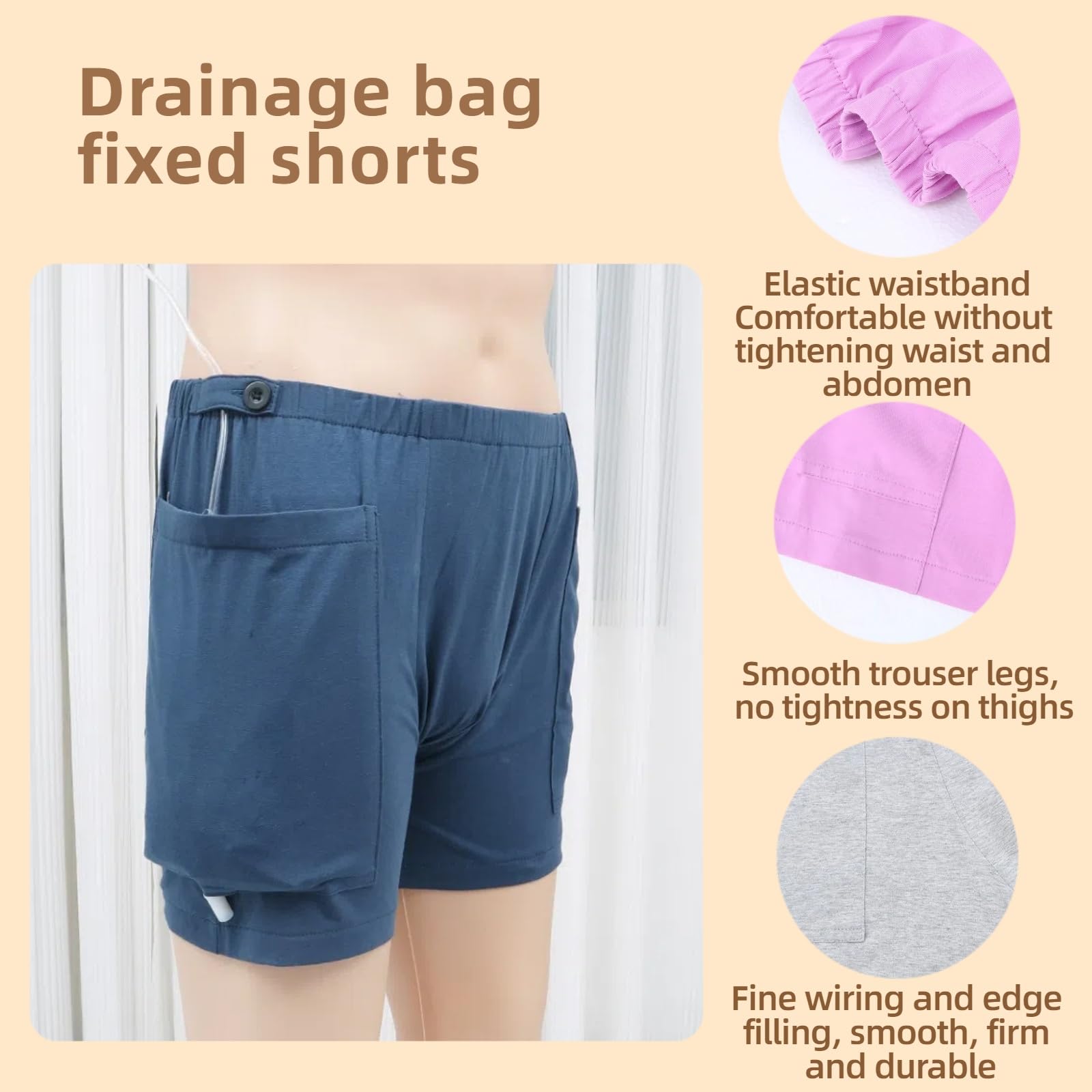 Yodilala Urinary Bag Pants featuring catheter buckle to stay in place