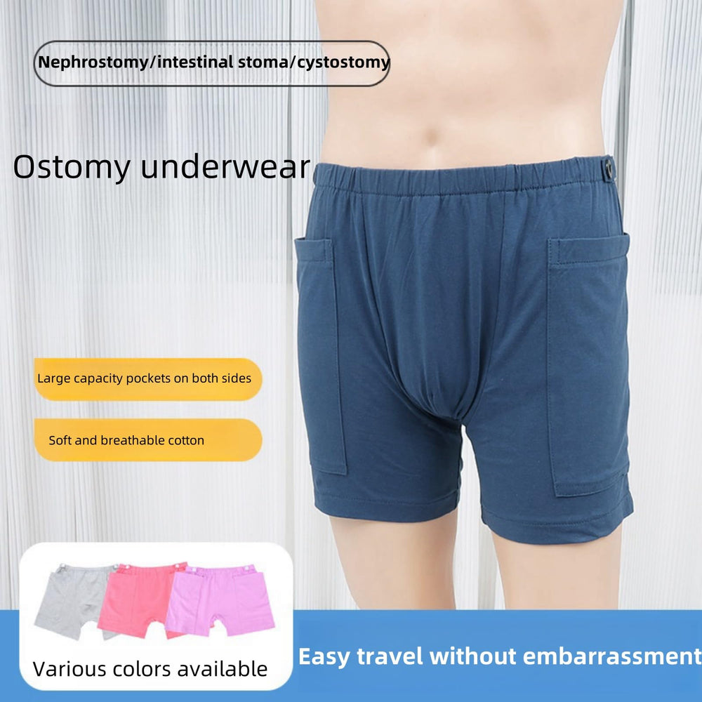 Two-sided pockets support drainage bags while staying unobtrusive.