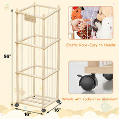 YOFIT open-design toy bin display keeps toys visible and reachable.