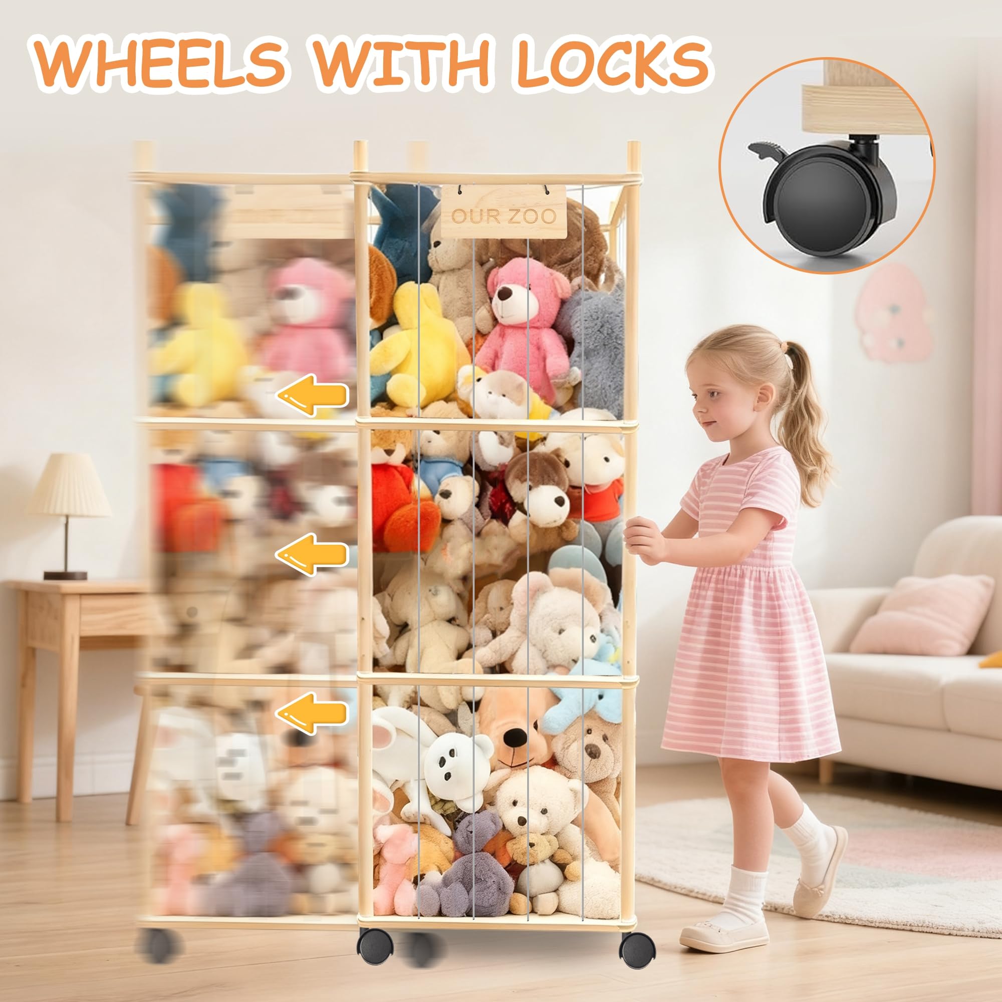 YOFIT versatile storage for playroom, bedroom, and living room.