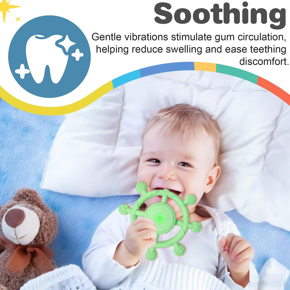 YOFUN lightweight handheld design makes teether easy to hold for babies.