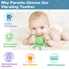 YOFUN soft silicone texture emphasizes BPA-free material gentle on gums.