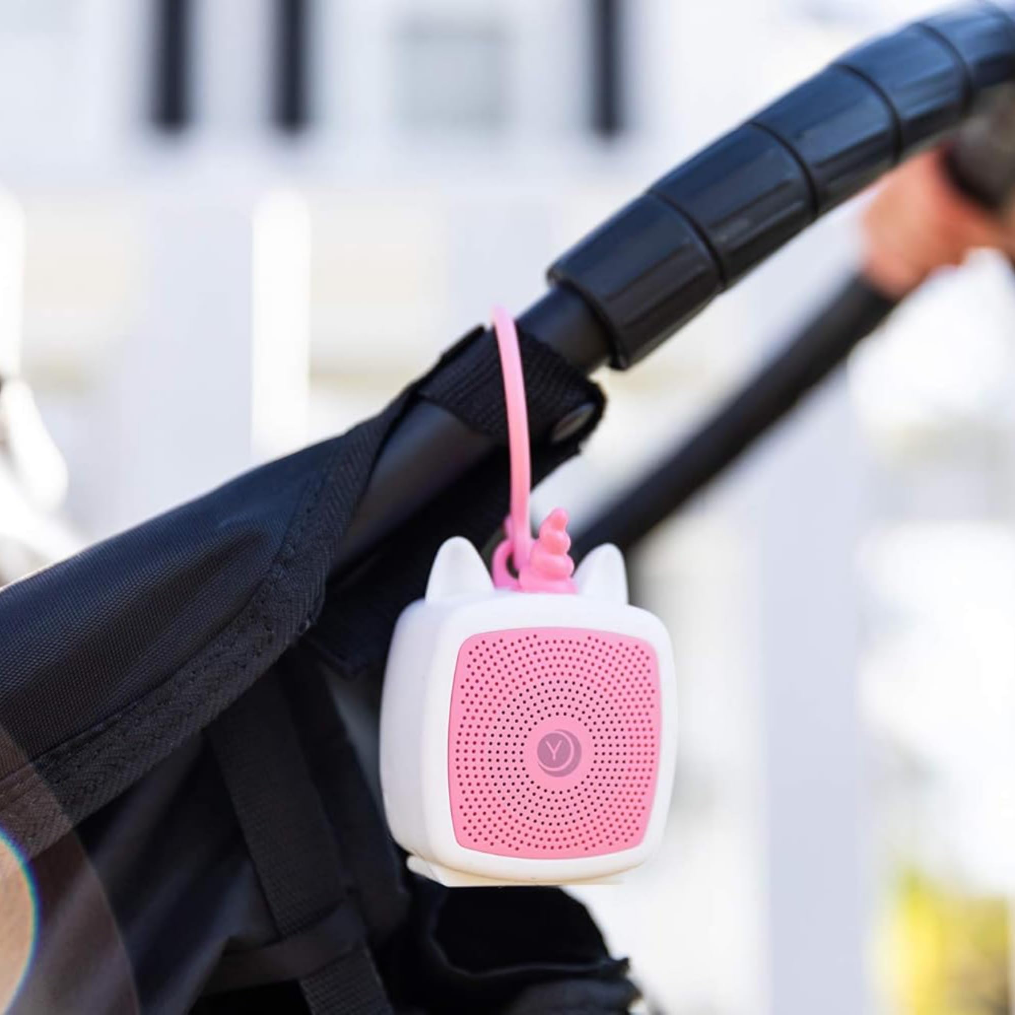 Yogasleep Pocket Baby Soother USB cord powers sessions while traveling.