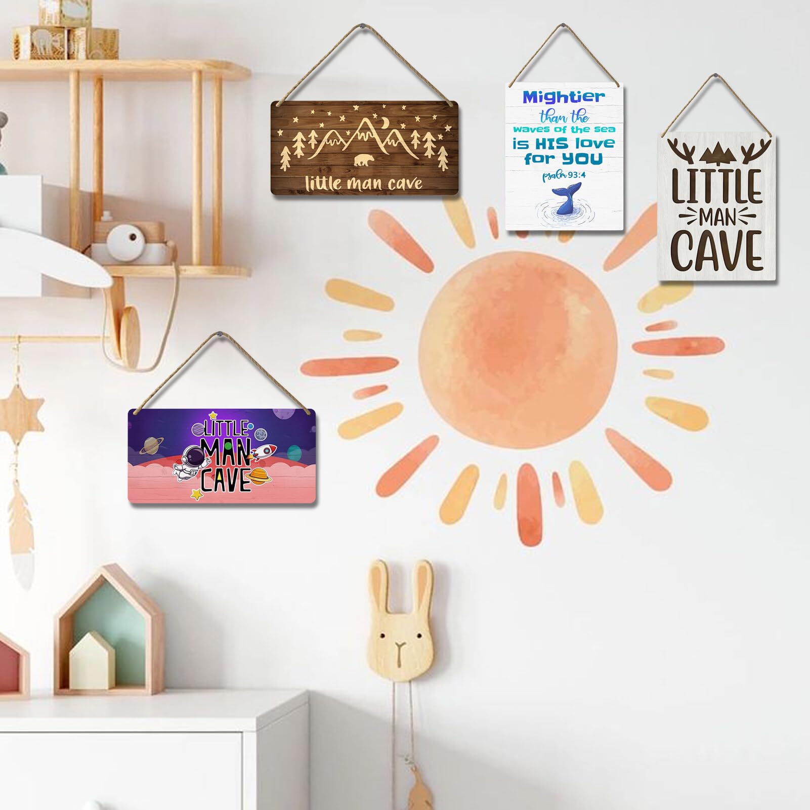 YOHIYE baby boy room decor sign offers versatile placement on walls or shelves