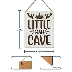 YOHIYE wooden sign for boys' room, deer motif suits a playful man cave vibe.
