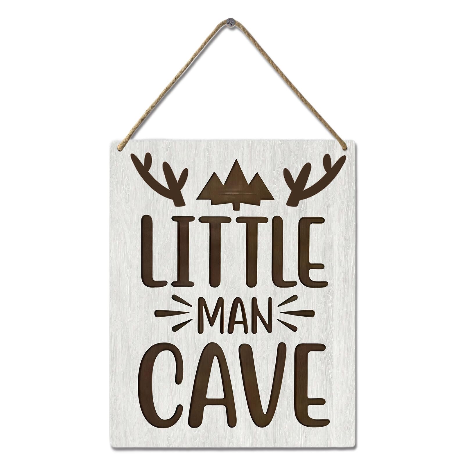 YOHIYE Rustic Deer Forest Sign wall art for boys' nursery, cozy farmhouse charm.