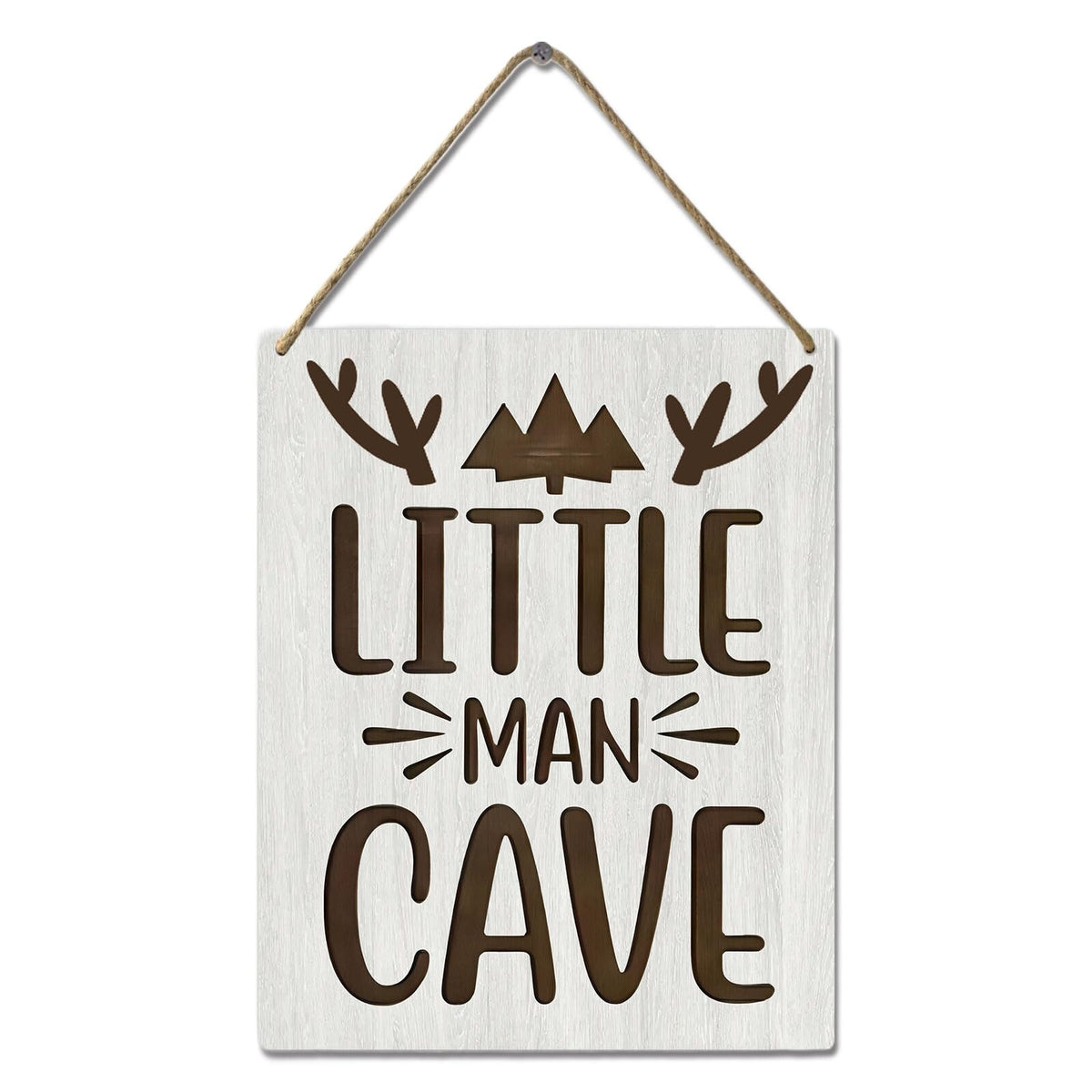 YOHIYE Rustic Deer Forest Sign wall art for boys' nursery, cozy farmhouse charm.