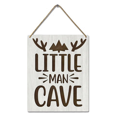 YOHIYE Rustic Deer Forest Sign wall art for boys' nursery, cozy farmhouse charm.