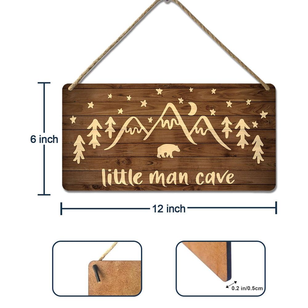 YOHIYE woodland nursery sign with bear motif adds playful vibes to baby boy rooms