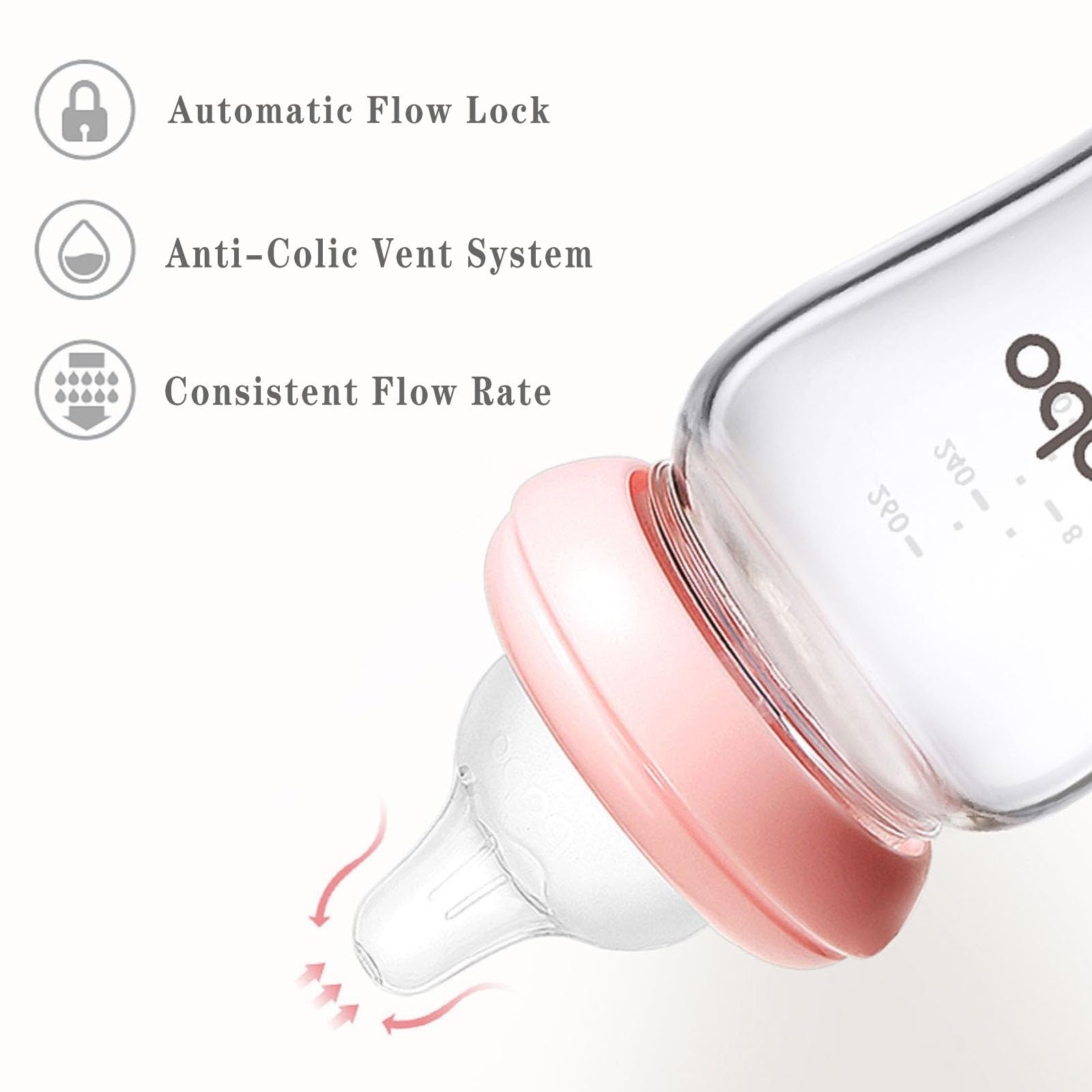 YOHKOH borosilicate glass bottle for durability and safe cleaning