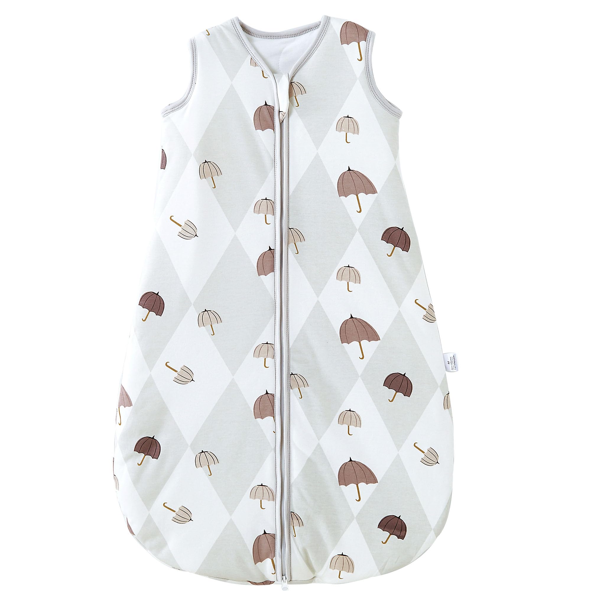 YOHKOH baby sleep sack grey-A XL with 2-way zipper for easy diaper changes