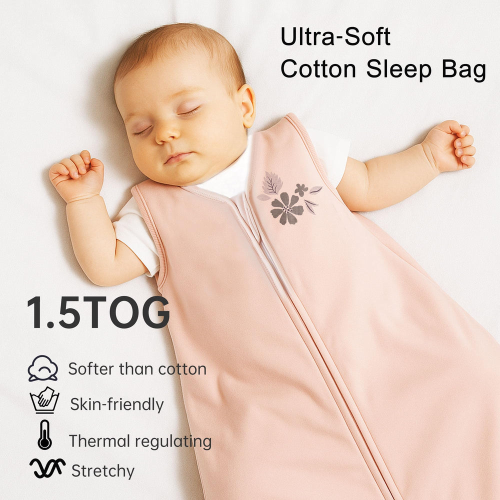 YOHKOH sleep sack zipper detail enables quick diaper changes