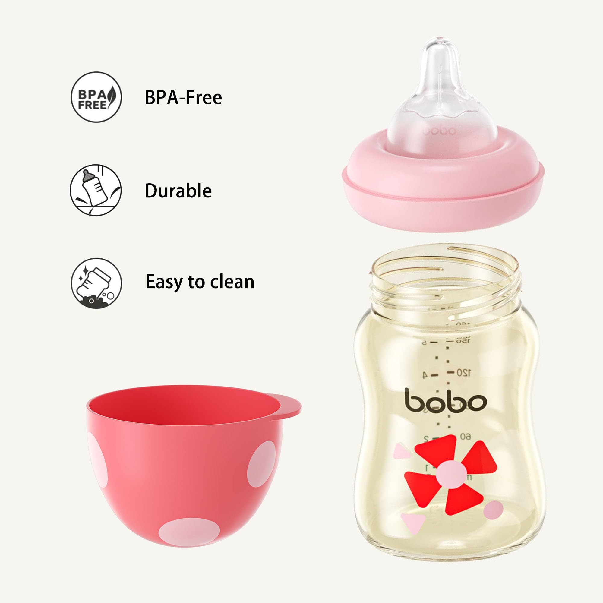 YOHKOH bottle pattern with non-fading ink and clear measurement scale in red.