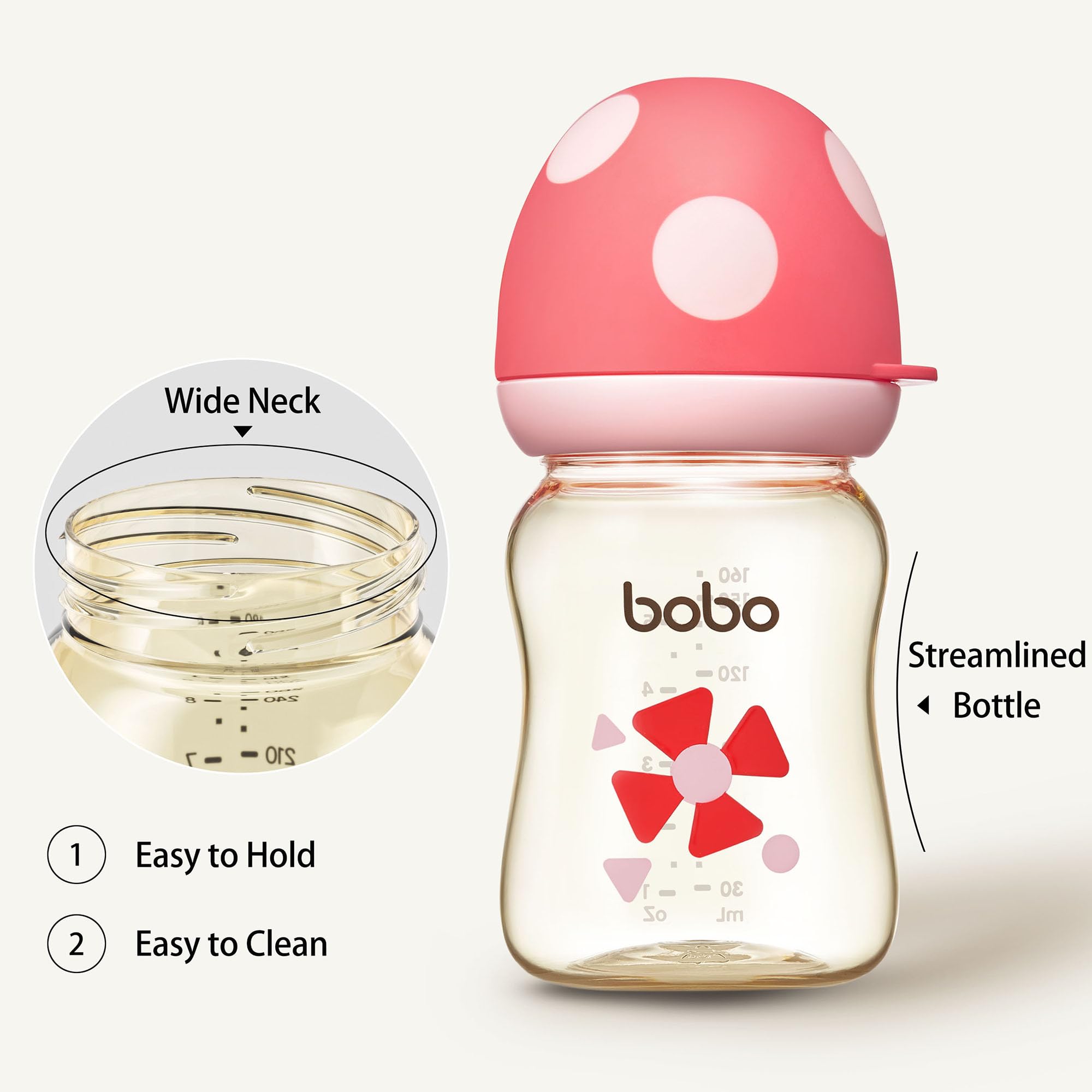 YOHKOH BPA-free bottle red, safe for newborns and growing babies.