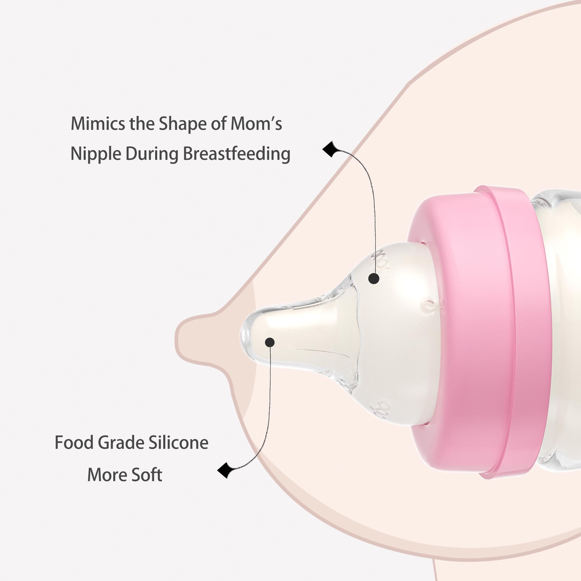 YOHKOH BPA-free transparent bottle for newborn milk