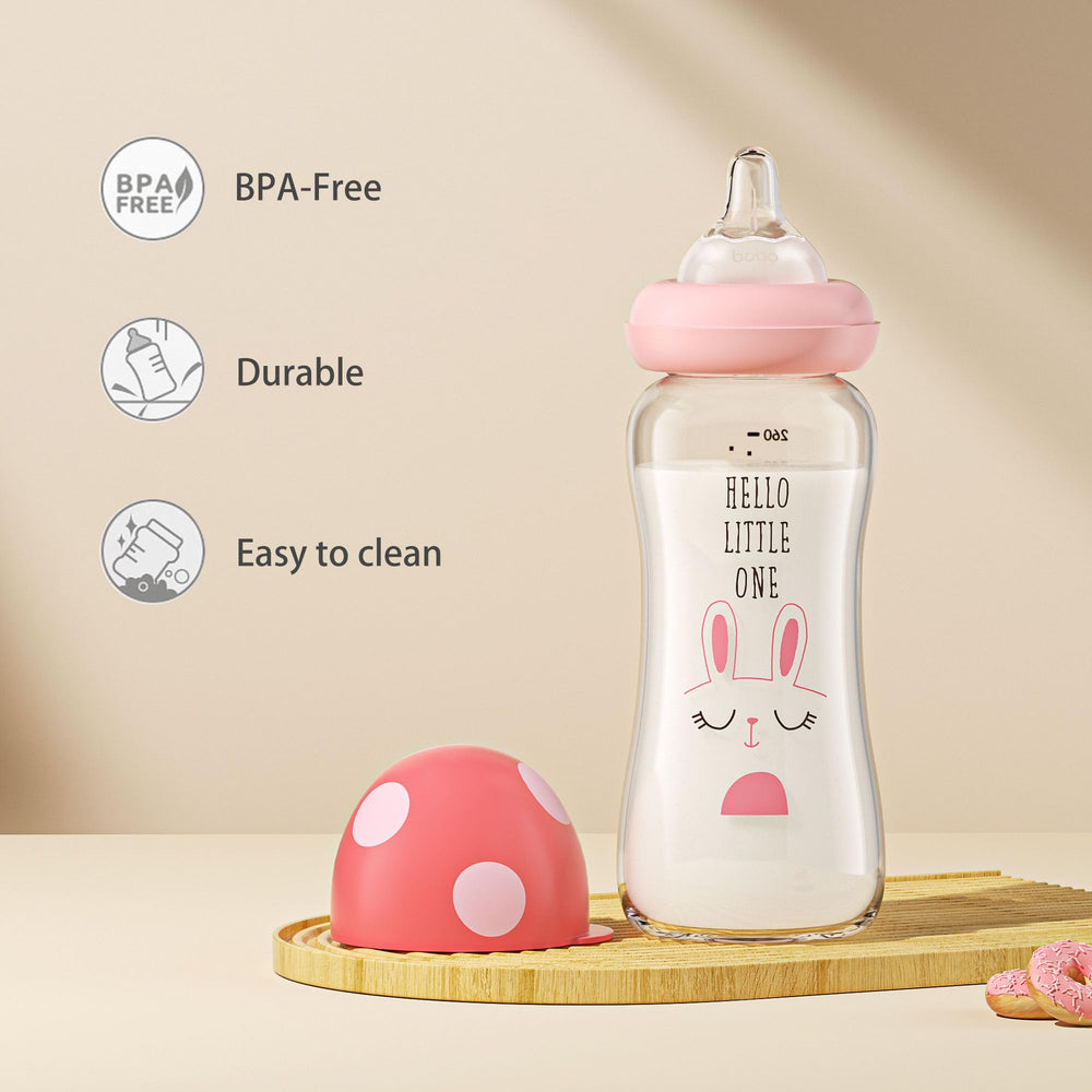 YOHKOH bottle sizes 100ml, 160ml, and 260ml for growing babies.