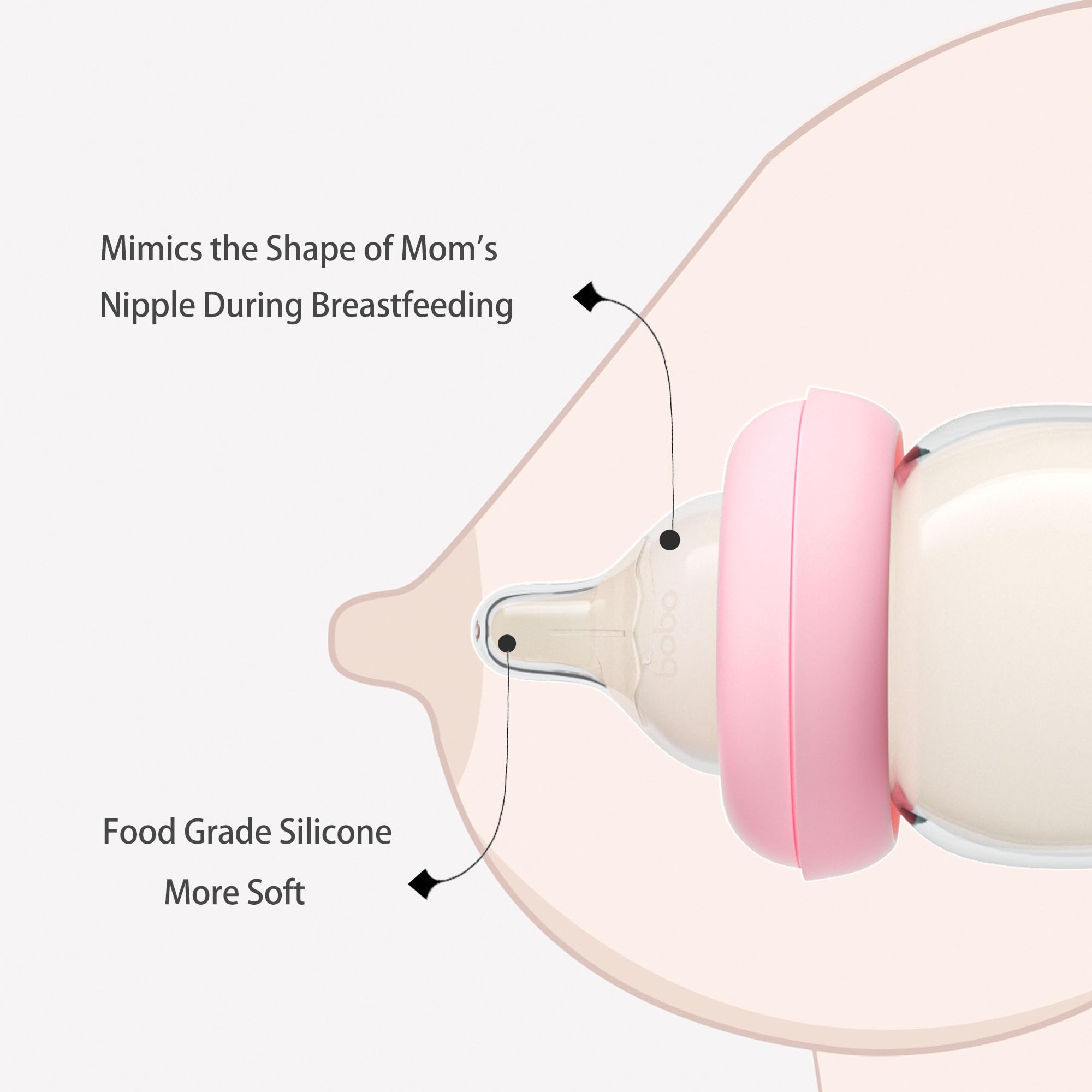 YOHKOH Level 2 medium-flow nipple providing steady feeding pace.