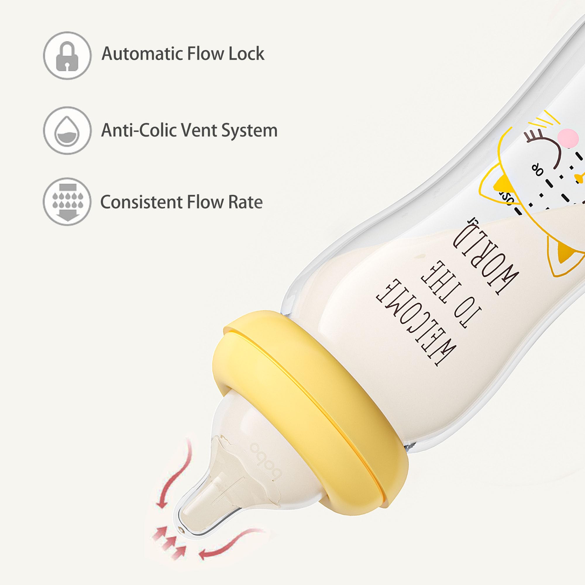 YOHKOH 160 ml bottle supports early bottle feeding for infants 3-6 months