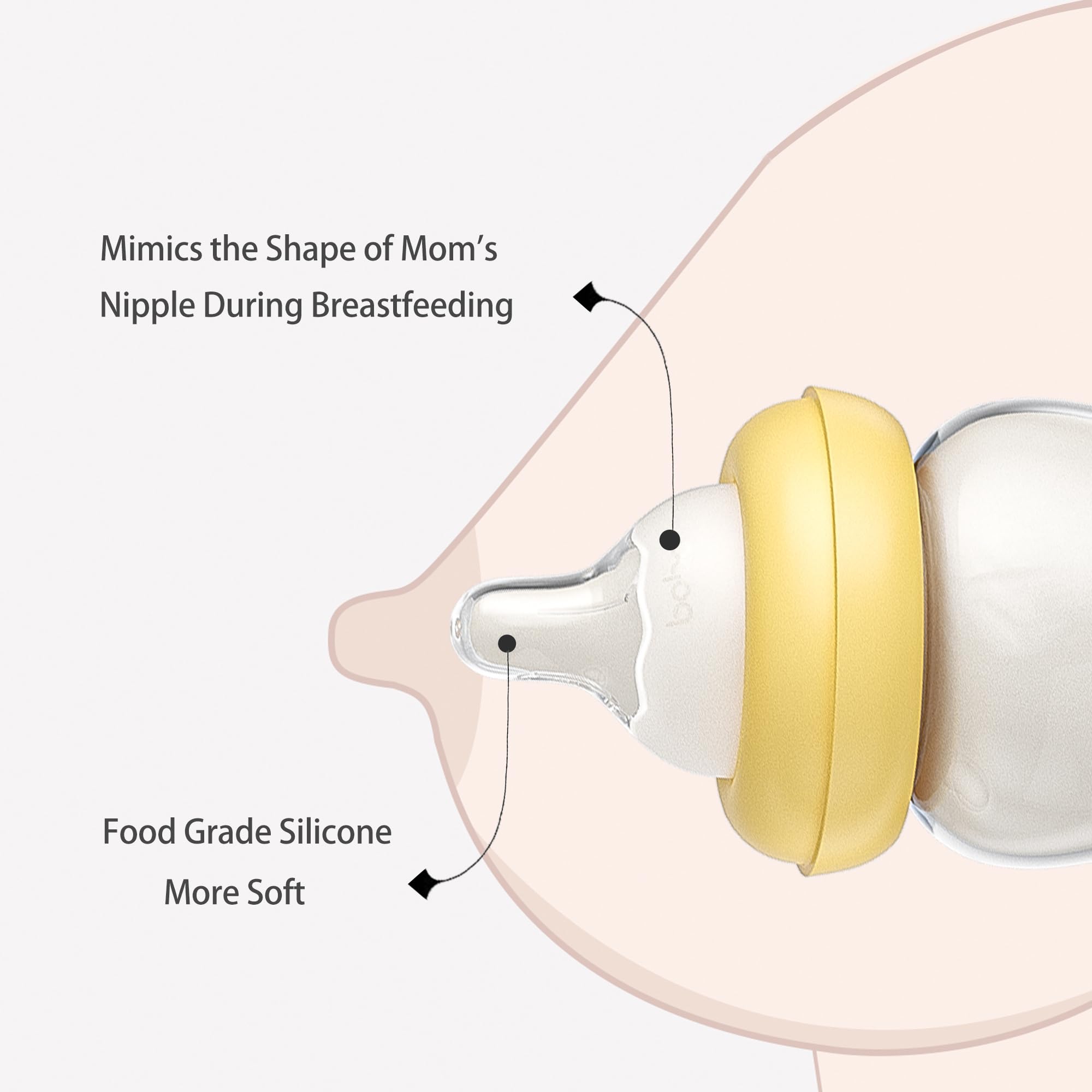 YOHKOH anti-colic vent system reduces air at feeds