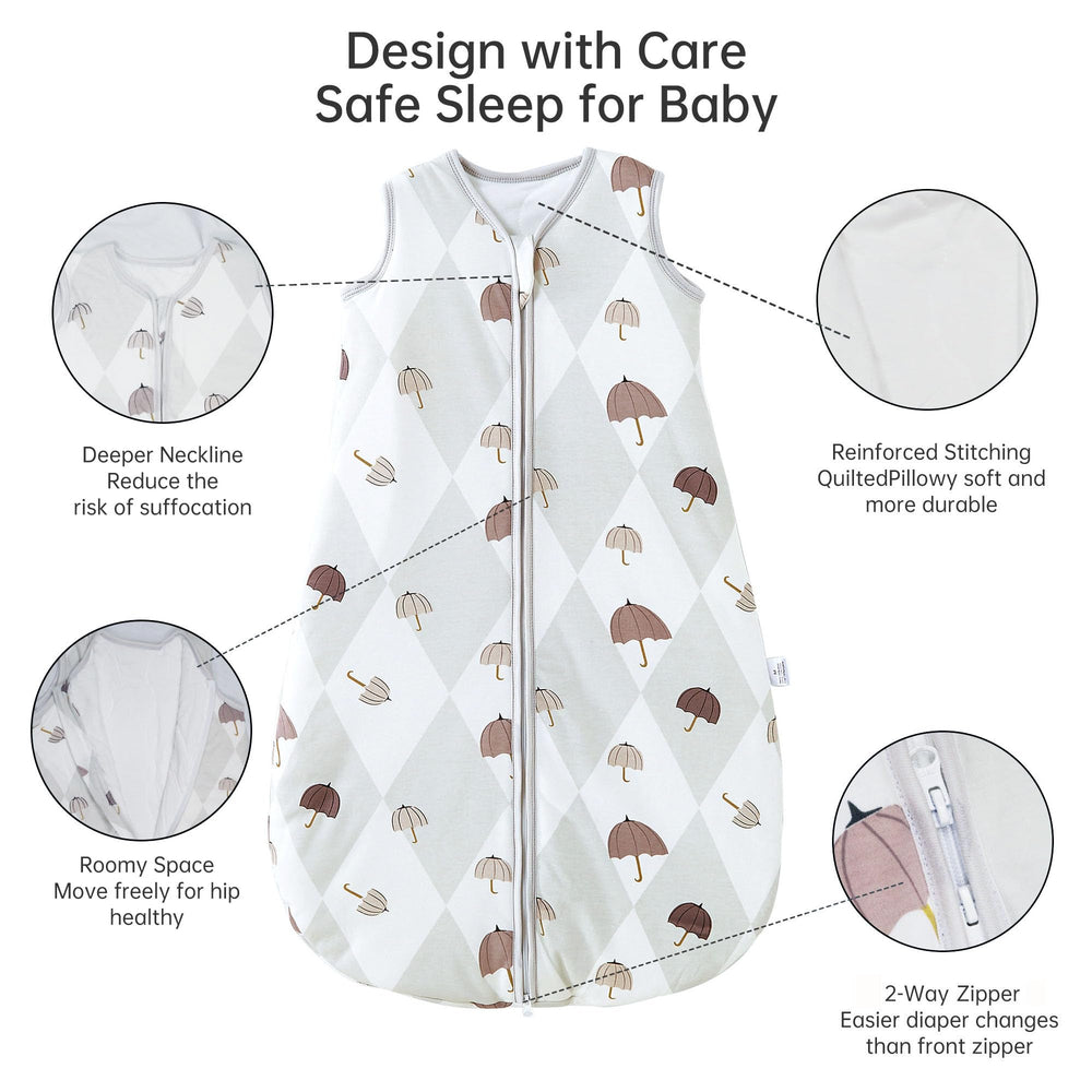 YOHKOH sleeveless sleep sack promotes airflow and reduces overheating