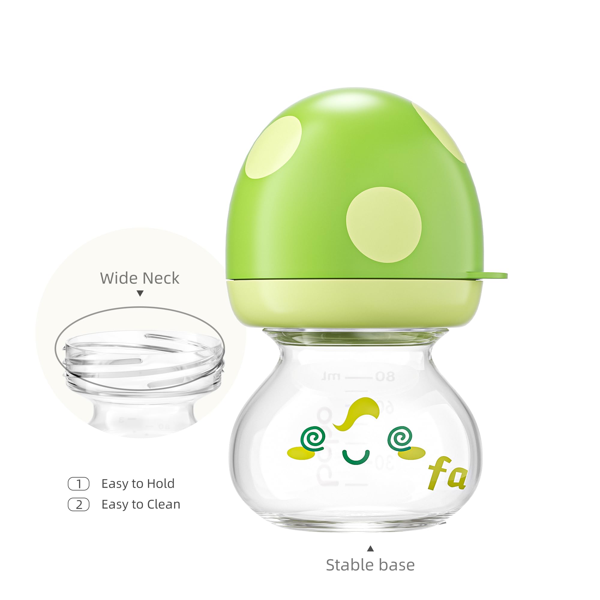 YOHKOH slow-flow nipple closeup demonstrates gentle feeding for newborns.