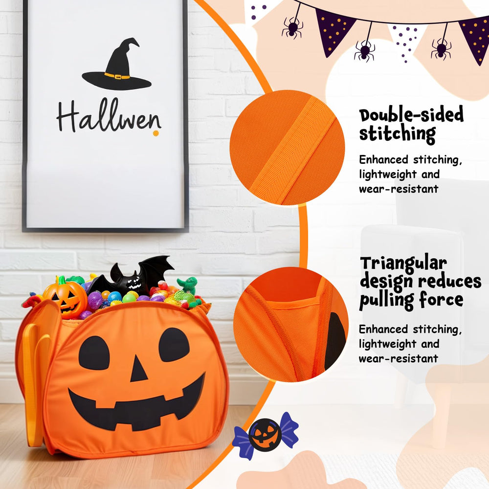 YOHOOLYO 95L pumpkin basket folded flat for compact storage.