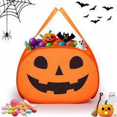 YOHOOLYO 95L pumpkin basket front view shows ample space for candy collection.