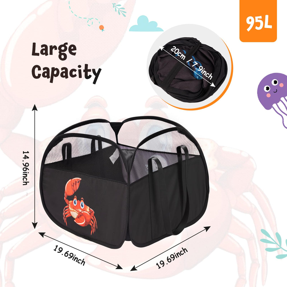 YOHOOLYO 95L toy storage basket with reinforced handles for easy transport.