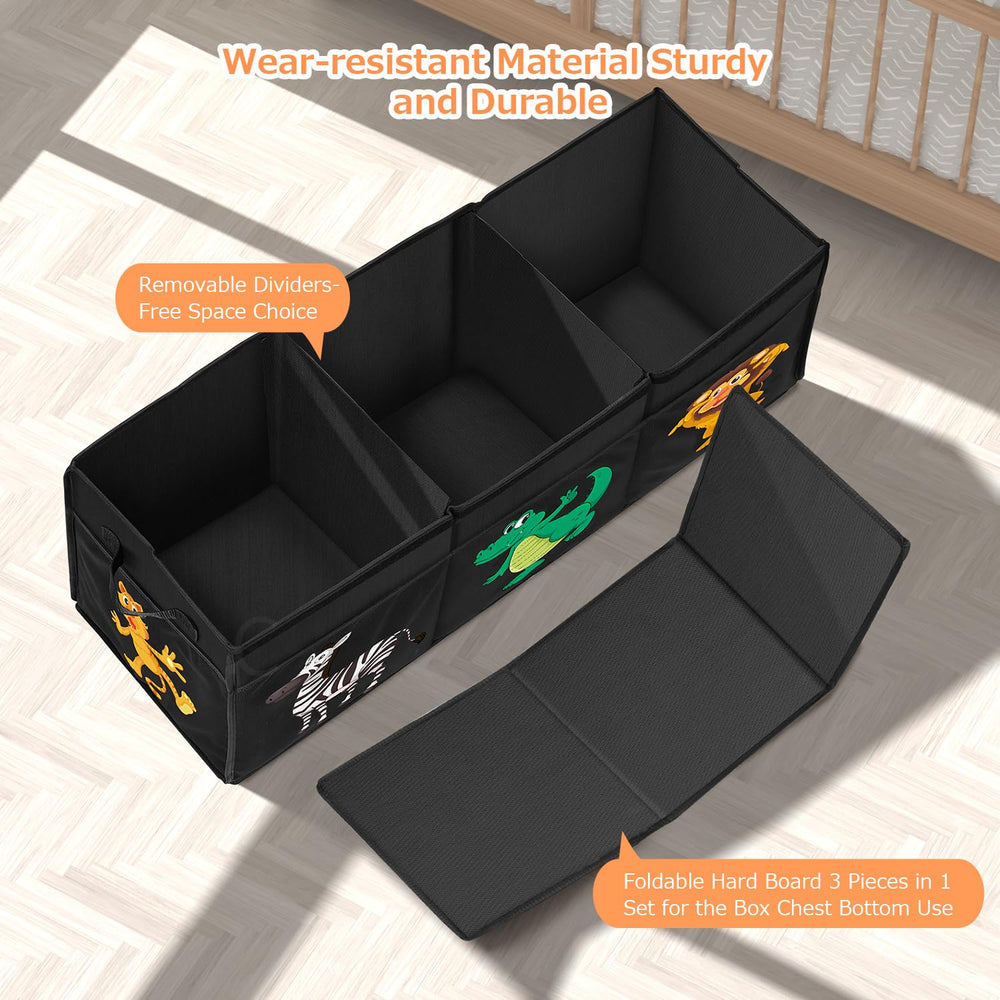 YOHOOLYO toy box collapsible dividers adapt to item sizes