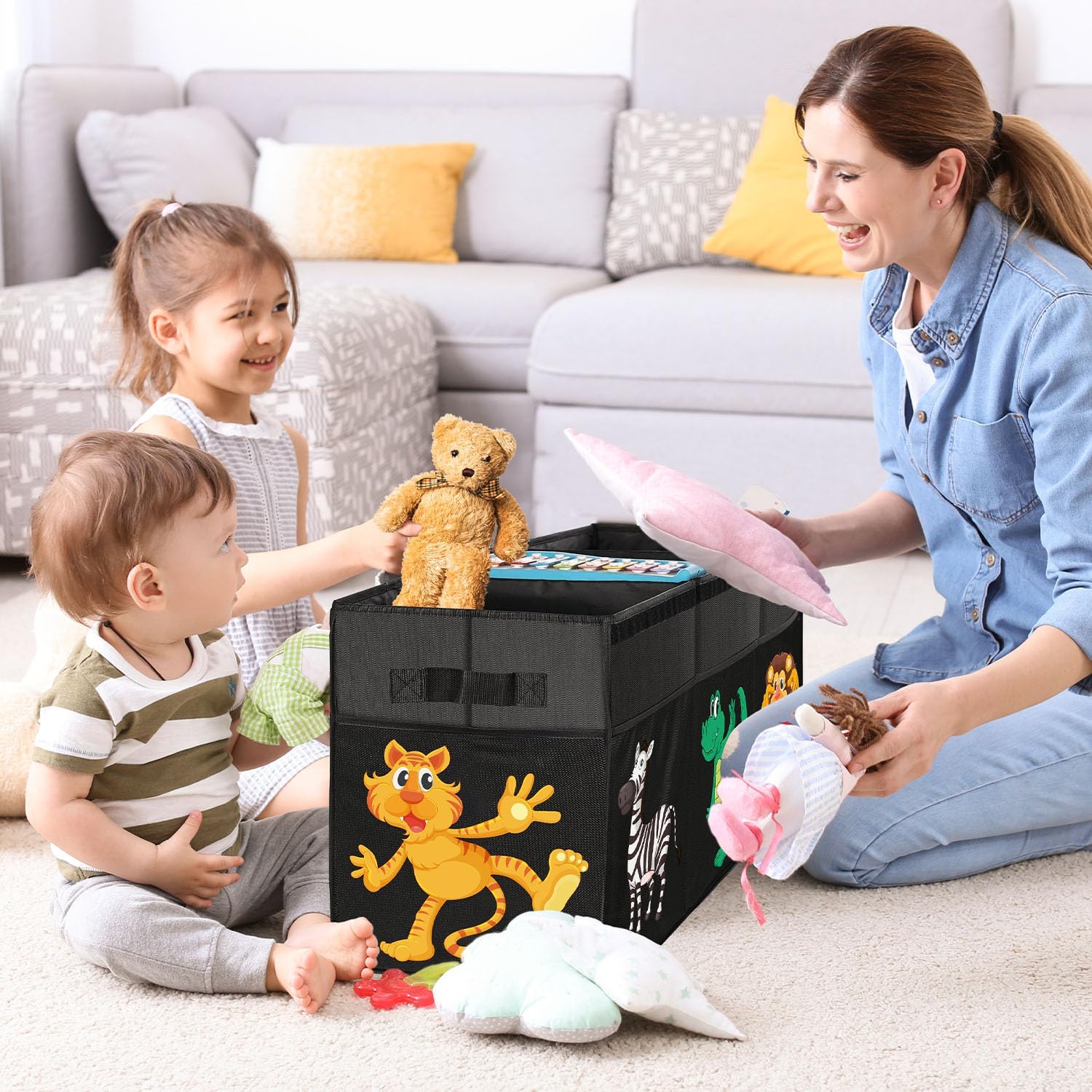 YOHOOLYO toy box in living room keeping play area neat