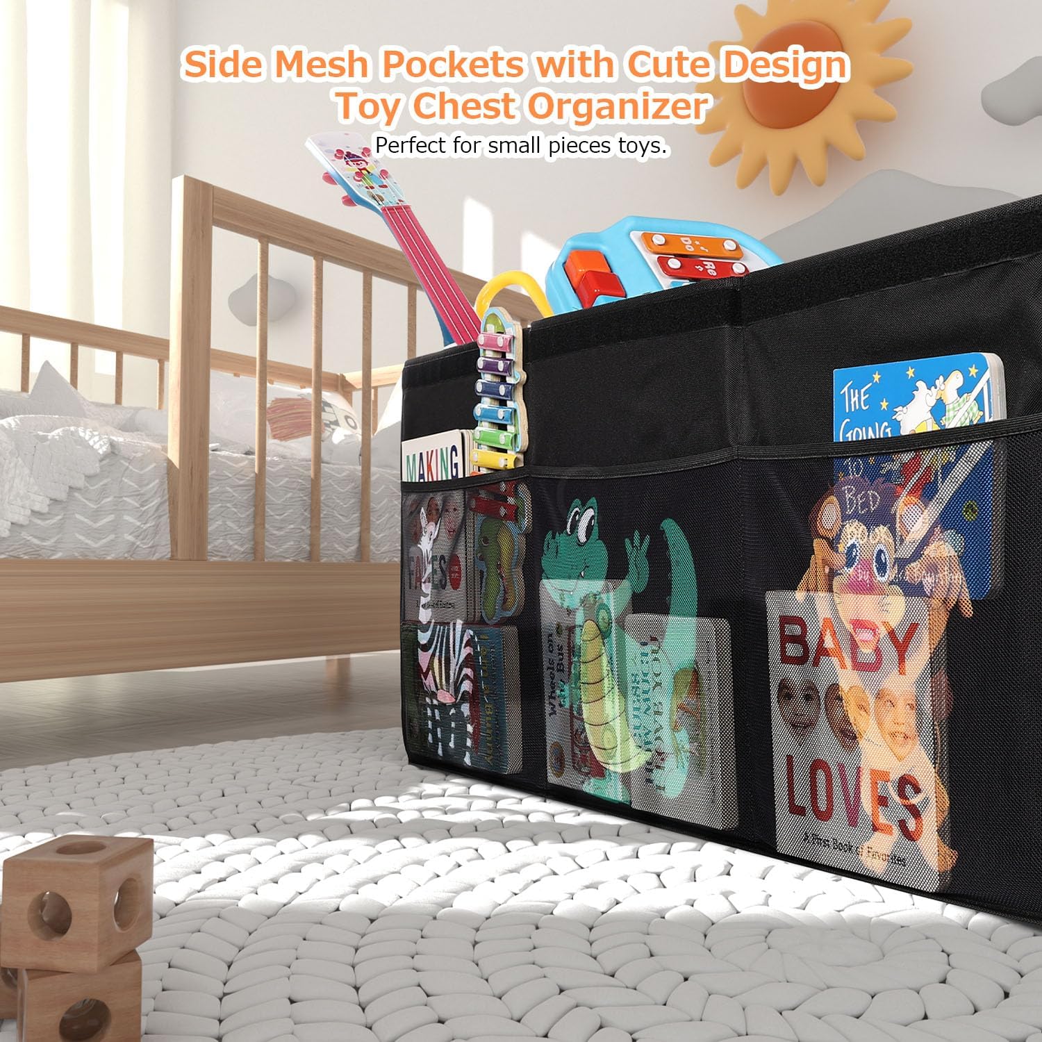 YOHOOLYO toy box soft handles for easy transport