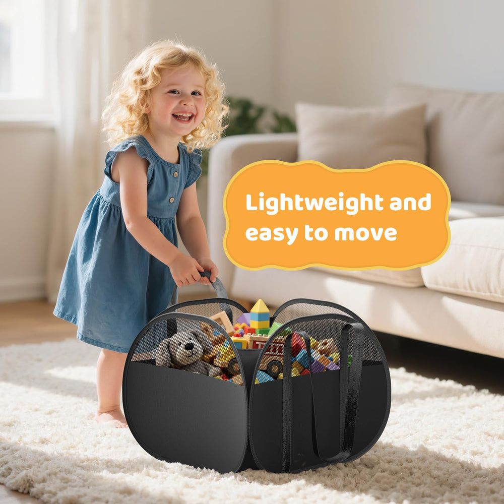 Foldable design shown collapsing flat for compact storage.