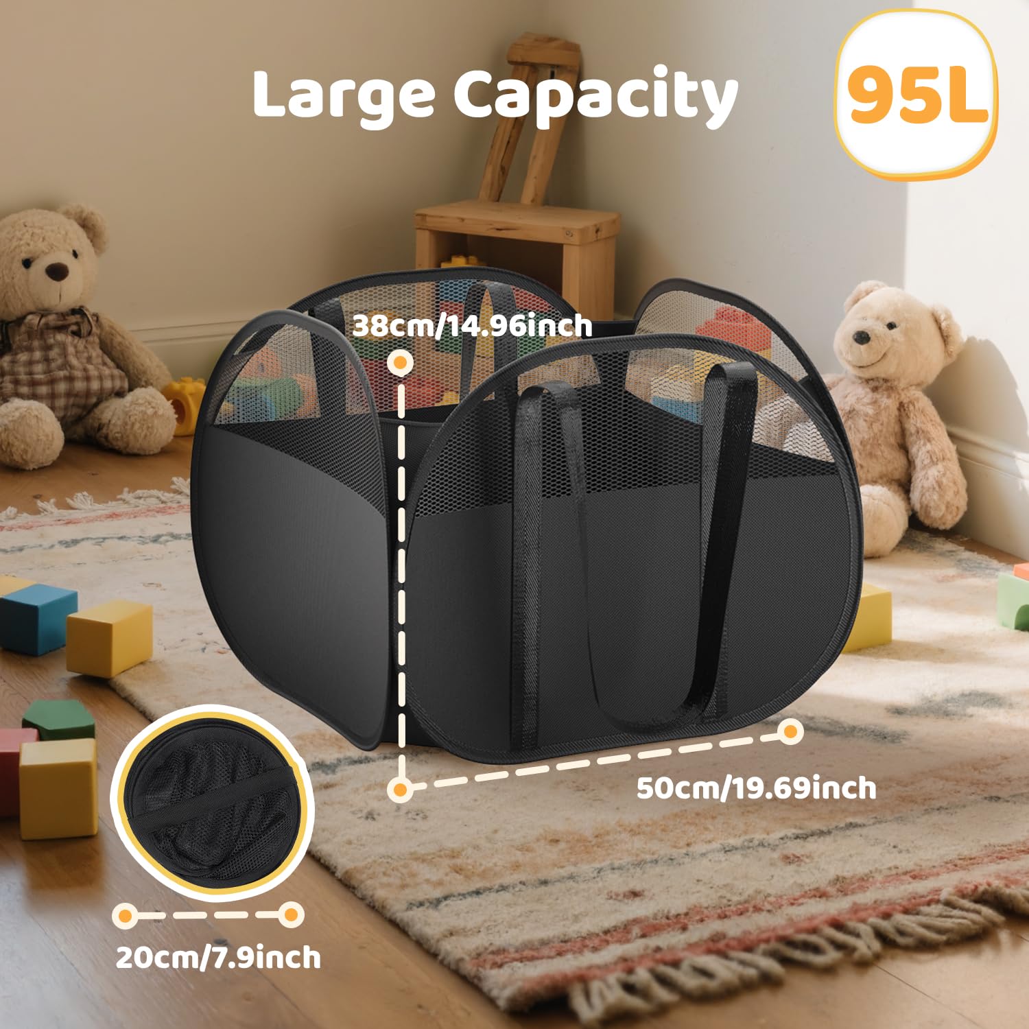 Large rectangular organizer with wide opening for easy toy access.