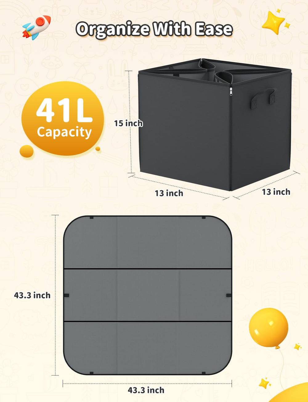 YOHOOLYO durable oxford fabric resists spills and cleans easily.