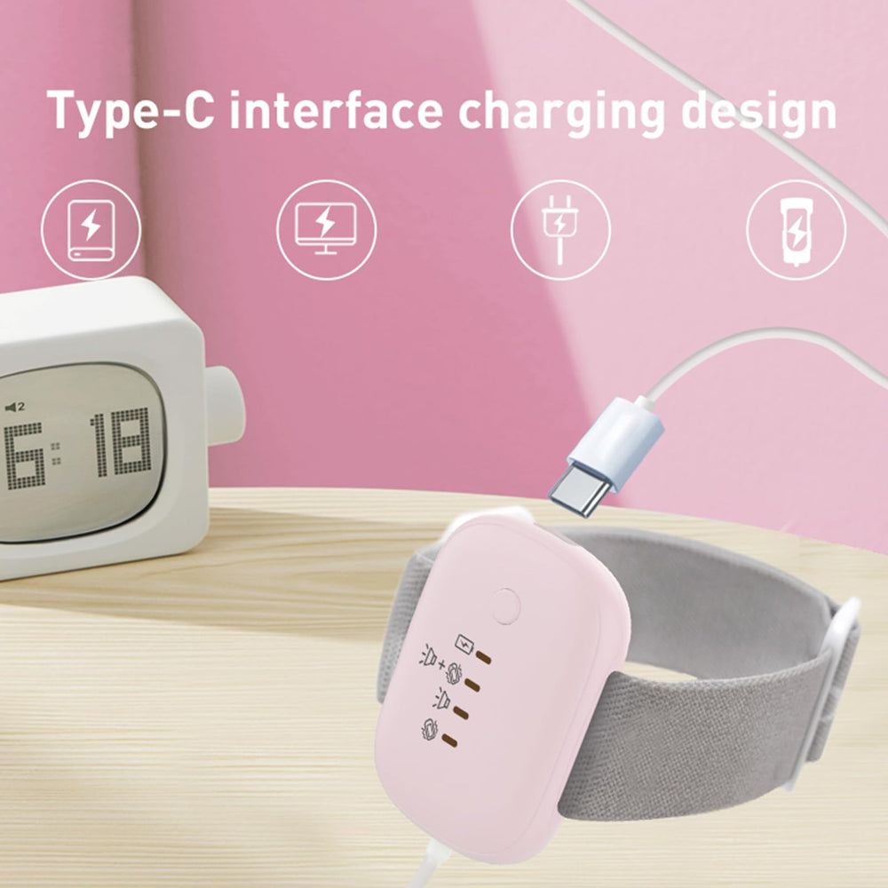 Yoicee bedwetting alarm in use with a child during night training