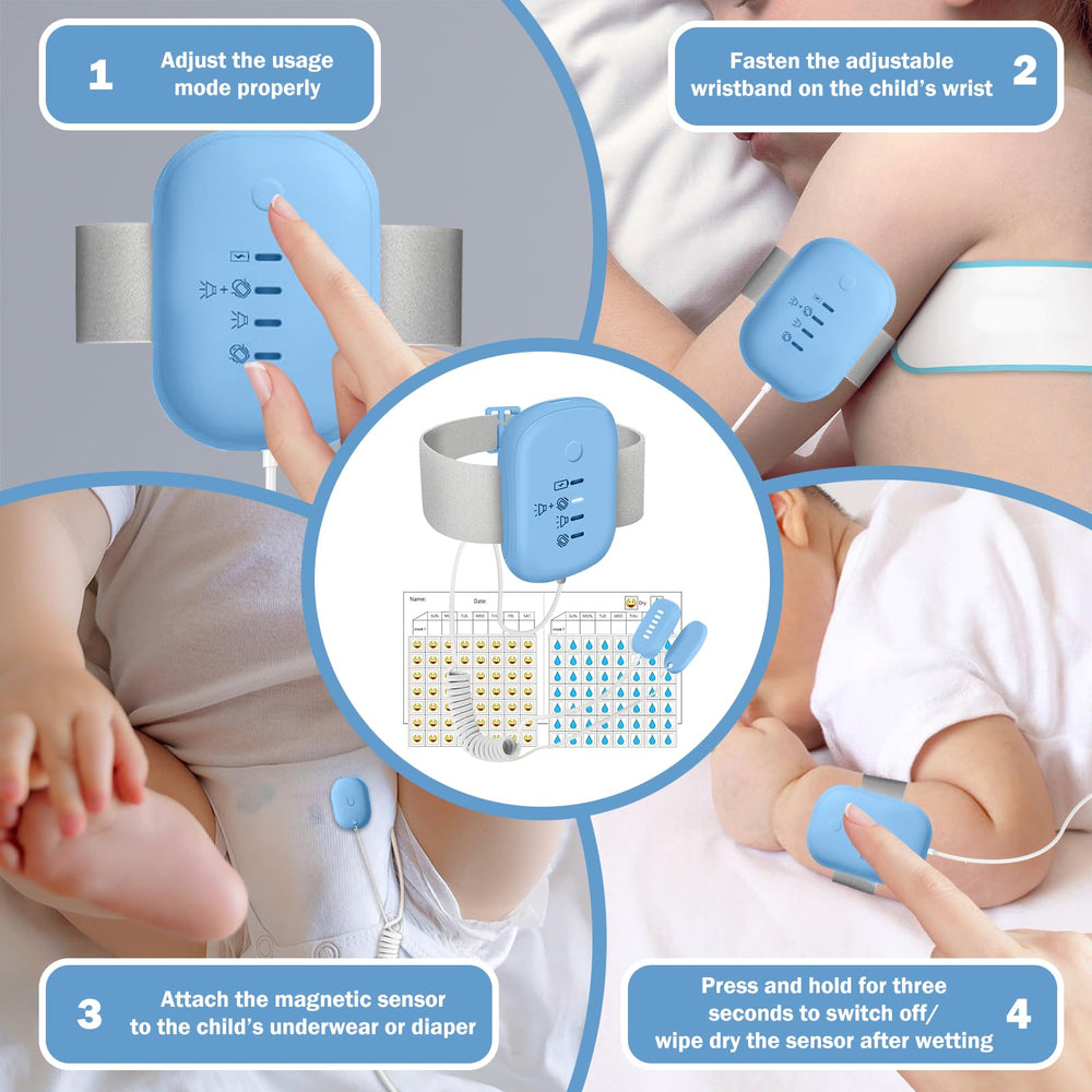 Yoiilifee bedwetting alarm blue patch attachment for underwear wear.