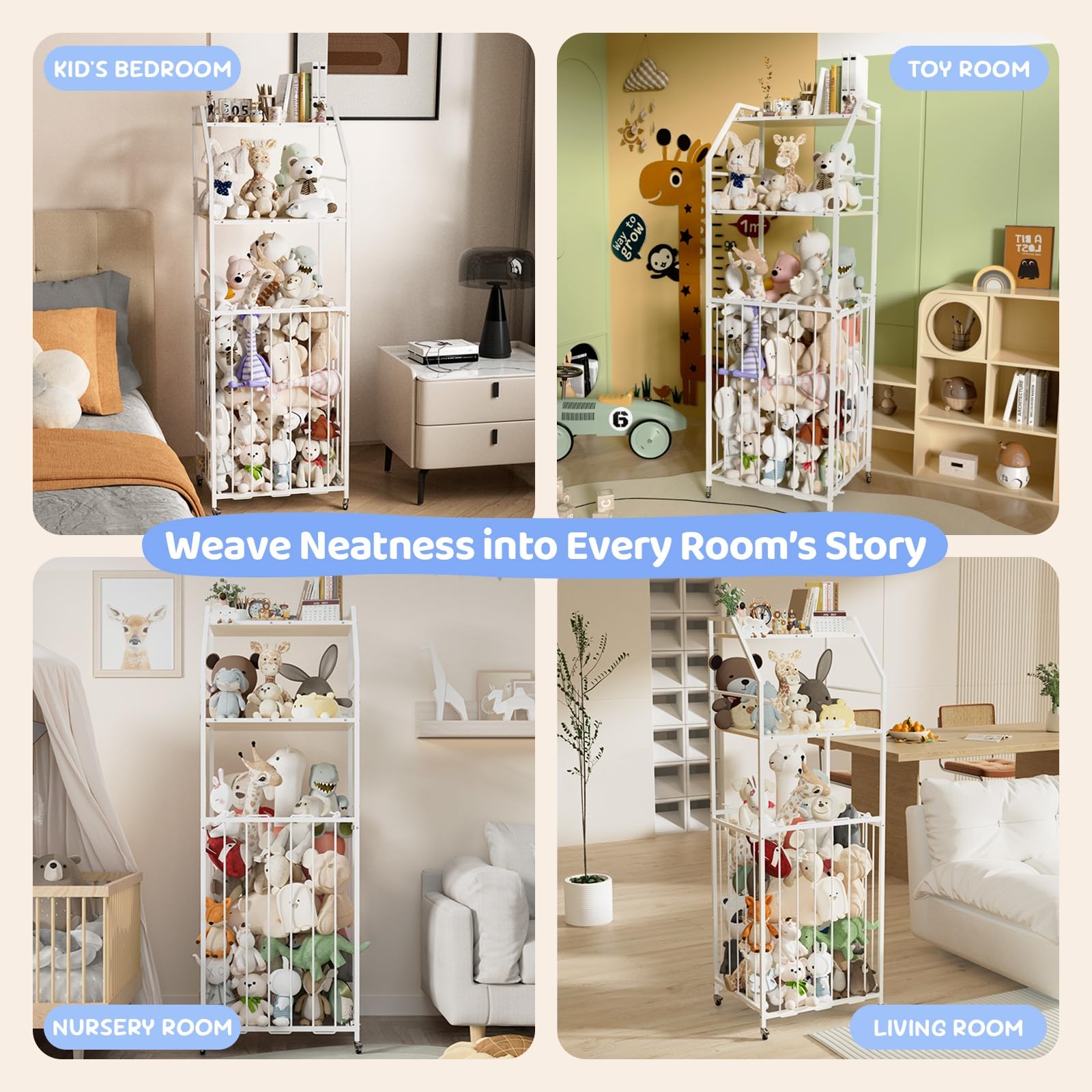 Yoimori ready to assemble storage zoo for bedrooms and playrooms
