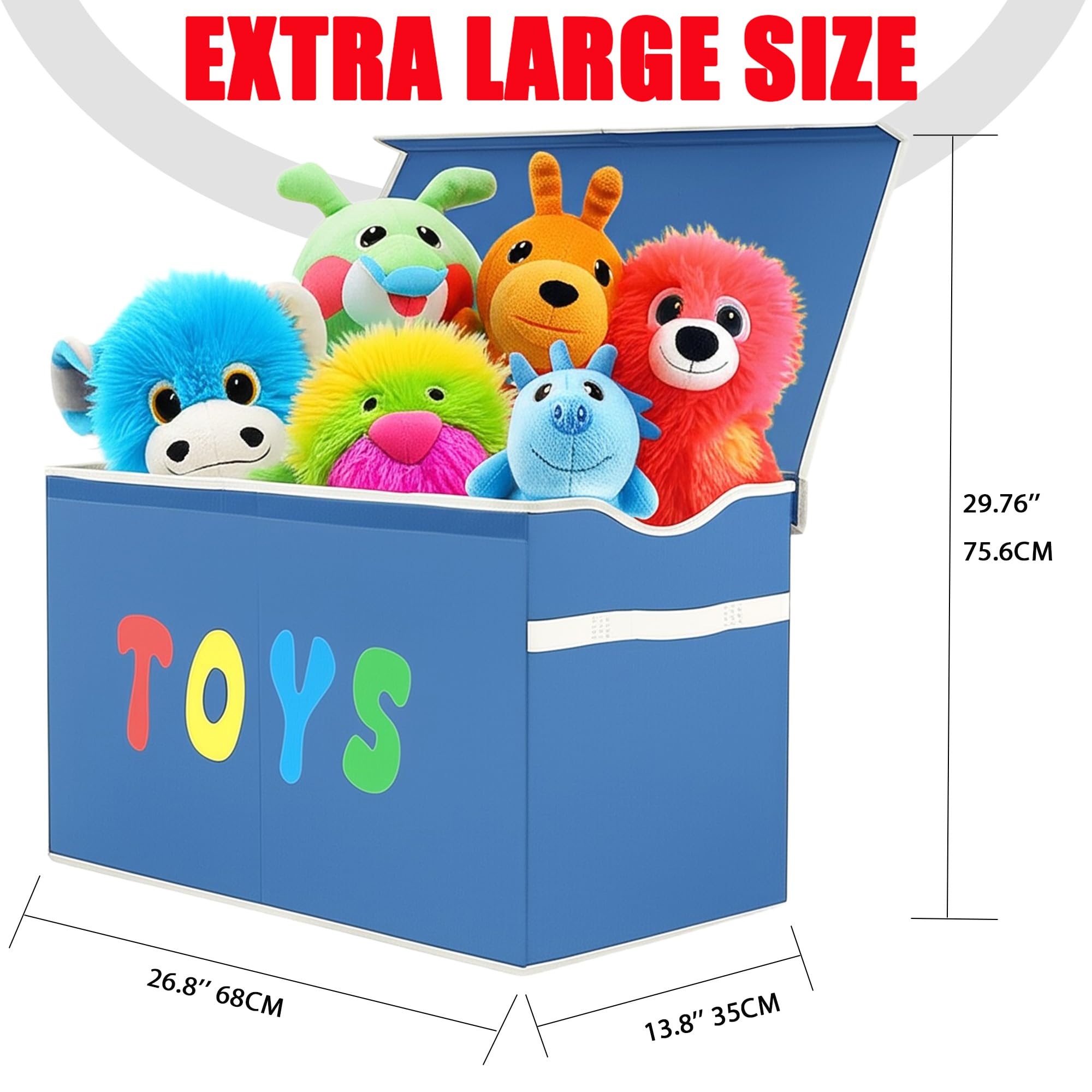 YOLOXO toy box chest shown in a playroom for versatile organization